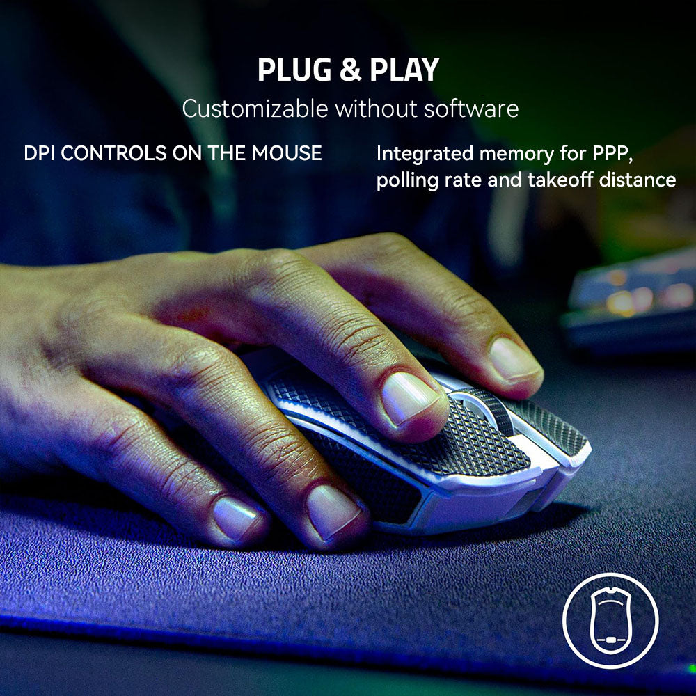 Razer Viper V2 Pro Wireless Gaming Mouse, 58g Ultra Lightweight, 30K DPI Optical Sensor, 90 Hours Battery Life - White