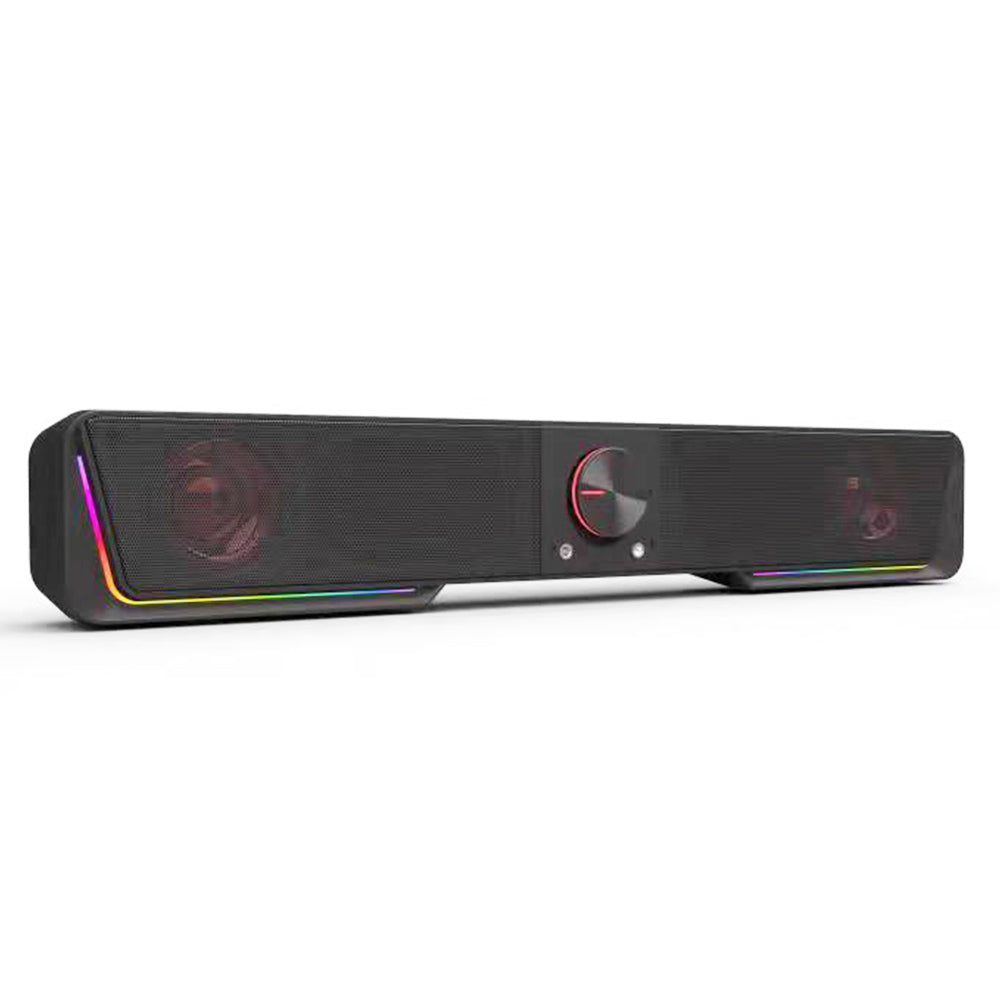 Redragon GS570 Darknets RGB Bluetooth Sound Bar 2.0 Channel with Dual Speakers and Dynamic Lighting - Black