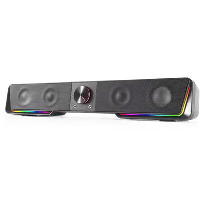 Redragon GS570 Darknets RGB Bluetooth Sound Bar 2.0 Channel with Dual Speakers and Dynamic Lighting - Black