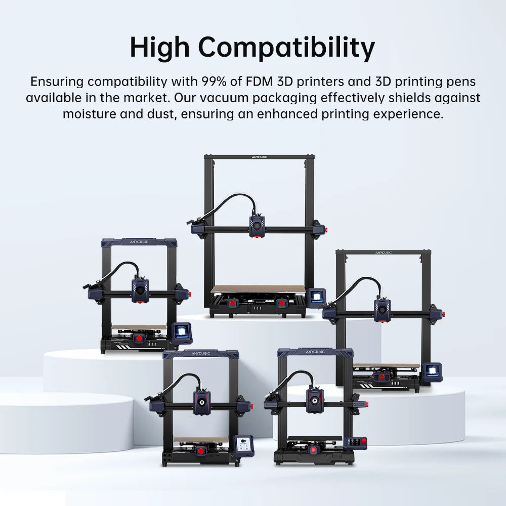 Vlákno pre 3D tlačiareň ANYCUBIC PLA+ 1,75 mm 1 kg / kotúč High Precision Pla Plus 3D tlačový materiál Plastová guma Spotrebný materiál