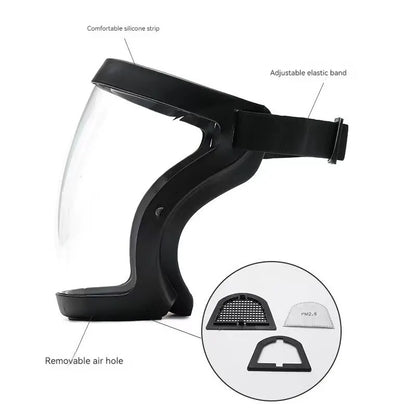Priehľadná maska ​​proti prachu a zahmlievaniu Zváracie okuliare bez zahmlievania s vysokým rozlíšením Celotvárová ochrana hlavy