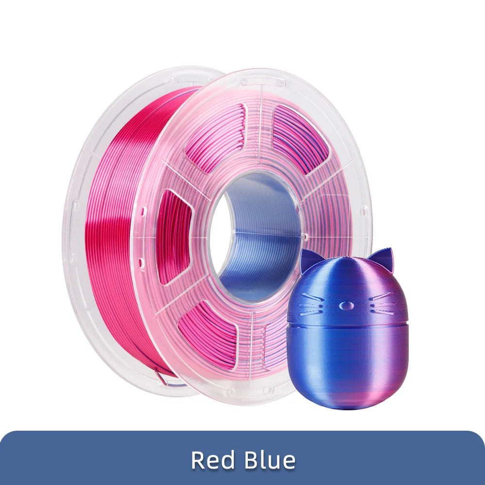 ANYCUBIC Silk PLA dvojfarebný trojfarebný 1,75 mm PLA filament 1 kg pre FDM 3D tlačiareň Shine Bright Multicolor 3D Printing Material