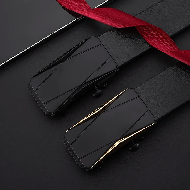 Módny biznis pánsky opasok Originálny luxusný značkový opasok opasok s automatickou prackou PU kožený mäkký opasok s nákladnými nohavičkami Džínsový opasok