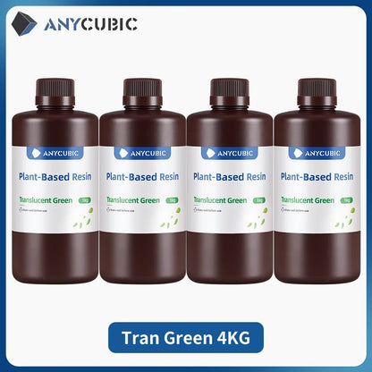 4ks/šarže ANYCUBIC ECO UV živica pre LCD 3D tlačiareň Tekutý 3D tlačový materiál s nízkym zápachom 1kg/fľaša Rastlinná UV živica