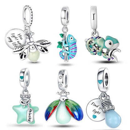 2024 Hot Sale Novinka v striebornej farbe Ocean Collection Charm Firefly Beads Fit Pandora náramok DIY prívesok Žena šperky
