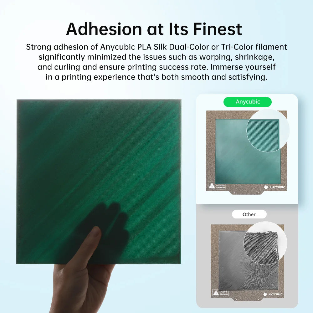 ANYCUBIC Silk PLA dvojfarebný trojfarebný 1,75 mm PLA filament 1 kg pre FDM 3D tlačiareň Shine Bright Multicolor 3D Printing Material