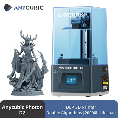 3D tlačiareň ANYCUBIC Photon D2 DLP Dvojité algoritmy 3D tlač s ultra vysokým rozlíšením Životnosť používania 20 000 hodín 5,9 palca
