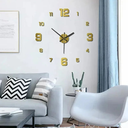 Kreatívne bezrámové nástenné hodiny DlY WallDecal Home Silent Clock Living RoomDekorácia na stenu do kancelárie