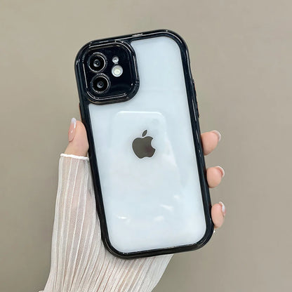 Puzdro na telefón Candy Color pre iPhone 14 11 12 13 Pro Max X XR XS 7 8 SE Priehľadný nárazuvzdorný silikónový priehľadný zadný kryt