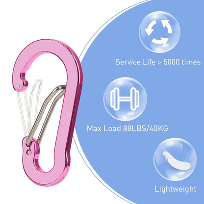 Rybárstvo CC1 6 ks Kľúčenka z hliníkovej zliatiny Vonkajšie kempingové lezenie Snap Clip Lock Spona Háčik Rybárske príslušenstvo
