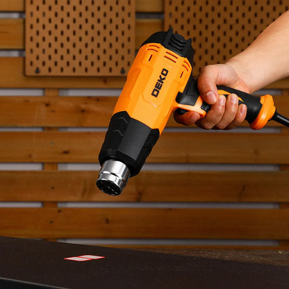 Teplovzdušná pištoľ DEKO DKHG06 2000W 2 Nastavenie teploty 3 Príslušenstvo Pokročilá elektrická teplovzdušná pištoľ Elektrické náradie