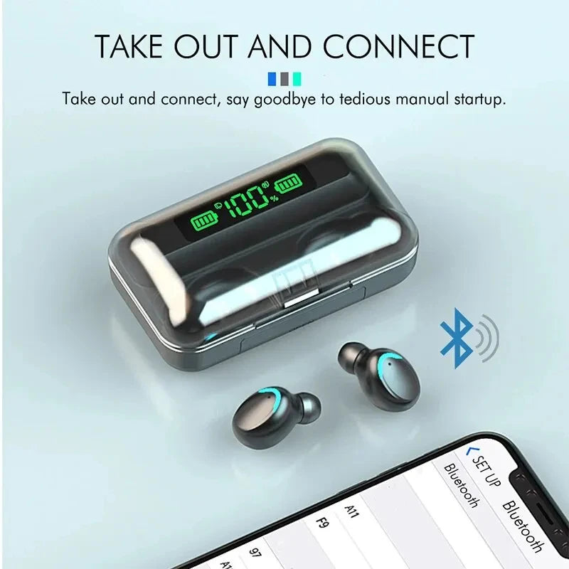 Bezdrôtové slúchadlá F9 TWS Bluetooth slúchadlá HIFI MUSIC Stereo slúchadlá s mikrofónovým dotykovým ovládaním Headset pre iPhone Xiaomo Samsung