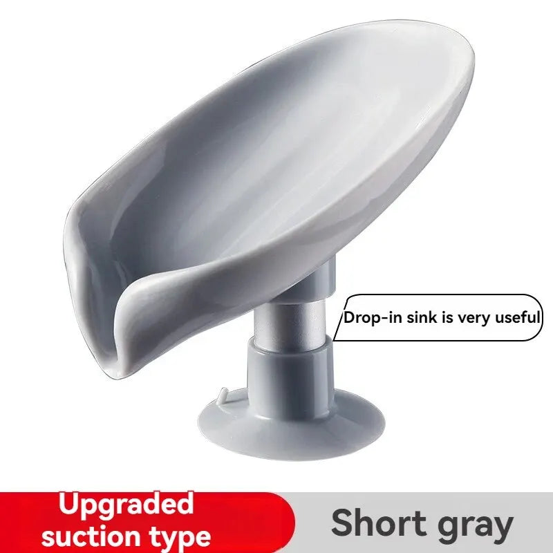 2ks Odtokový držiak na mydlo Tvar listu Nádobka na mydlo Prísavka Zásobník na sušenie Stojan na sprchovanie Nádoba na špongiu Kuchynská kúpeľňa Príslušenstvo