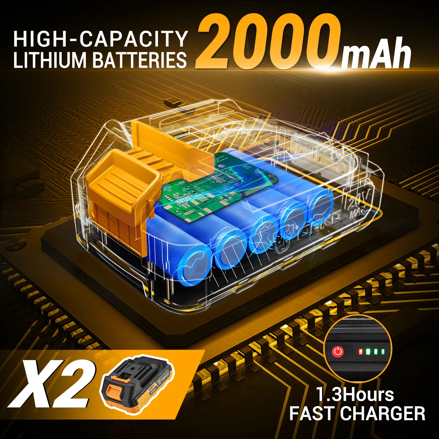 DEKO 550w mini reťazová píla akumulátorový olejový stroj 6-palcový ručný prenosný akumulátorový azáhradné náradie na rezanie dreva/stromov