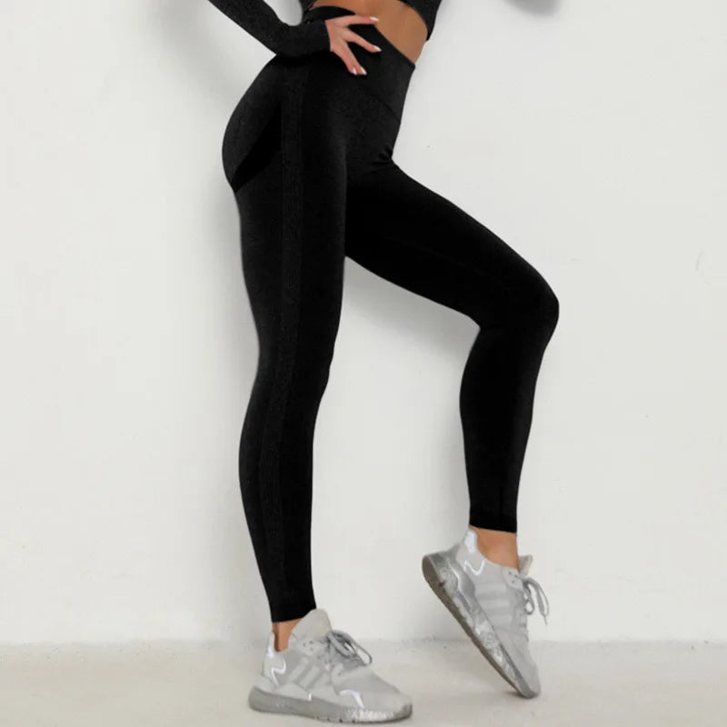 Fitness Ženy Šport Bezšvové legíny Vysoký pás Elastické Pevné Legíny na jogu Gym Jogging Rýchloschnúce Push Up Slim Nohavice Žena