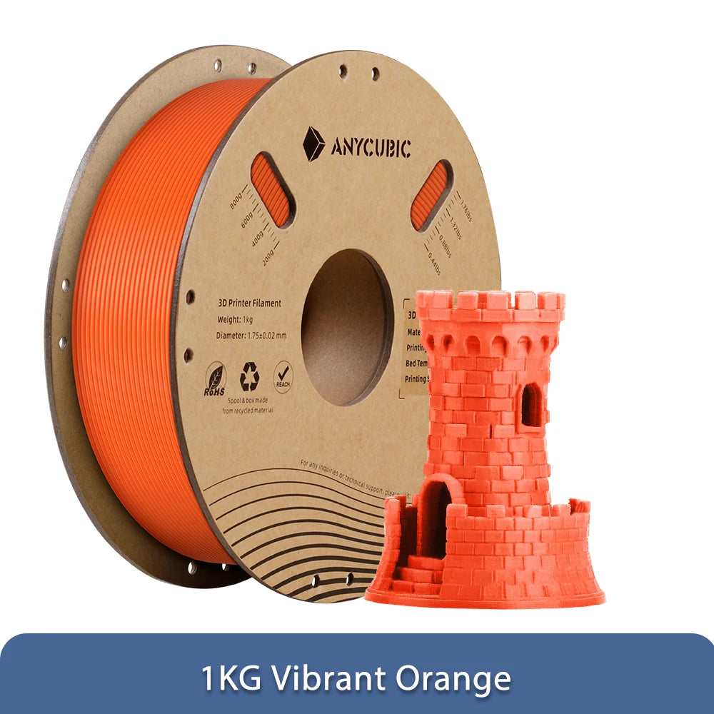 ANYCUBIC 3D tlačiareň Viacfarebné vlákno PLA 1,75 mm 1 kg/kotúč Plastová guma Spotrebný materiál pre FDM 3D tlačiareň Kobra 2 Pro