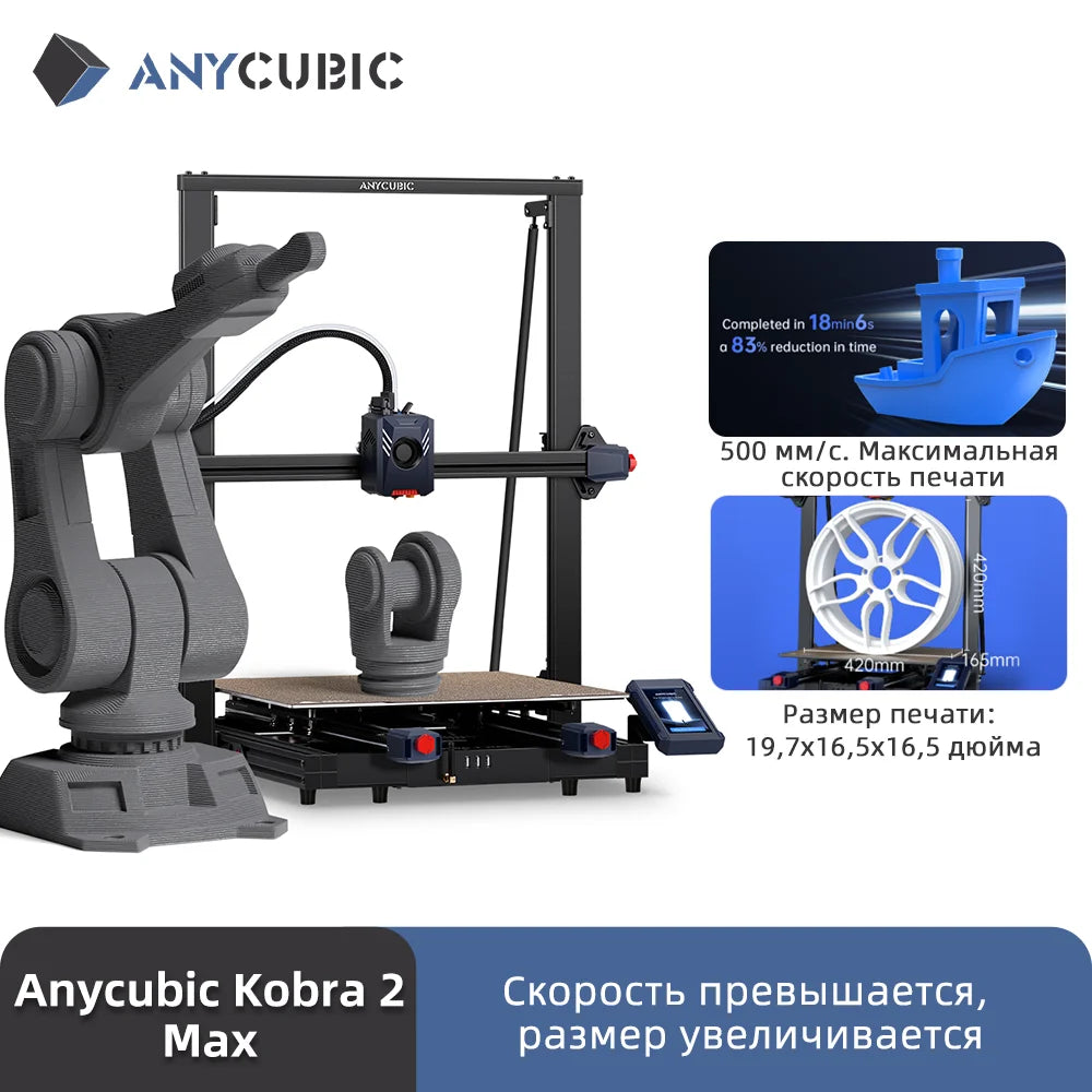 3D tlačiareň ANYCUBIC Speed ​​FDM Series 3D tlačiareň Kobra 2 Neo 3D veľkorozmerná automatická vyrovnávacia tlačiareň FDM 3D tlačiarne Kobra 2 Pro Max Plus