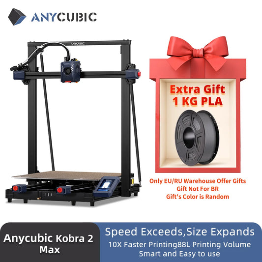 ANYCUBIC Kobra 2 MAX FDM Veľkoformátová 3D tlačiareň 500 mm/s Maximálna rýchlosť tlače Veľkosť zostavy s 500 * 420 * 420 mm Smart APP Control