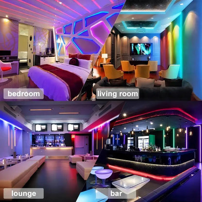 LED pásik RGB 5050 WS2812b Bluetooth ovládanie pomocou aplikácie Chasing Effect Lights Flexibilná páska Dióda Stuha TV Podsvietenie Spálňa Dekorácia