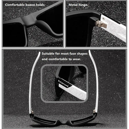 Módne Vintage štvorcové polarizačné slnečné okuliare Muži Ženy Šoférovanie Rybolov Luxusná značka Dizajnér Slnečné okuliare Okuliare pre vodiča UV400