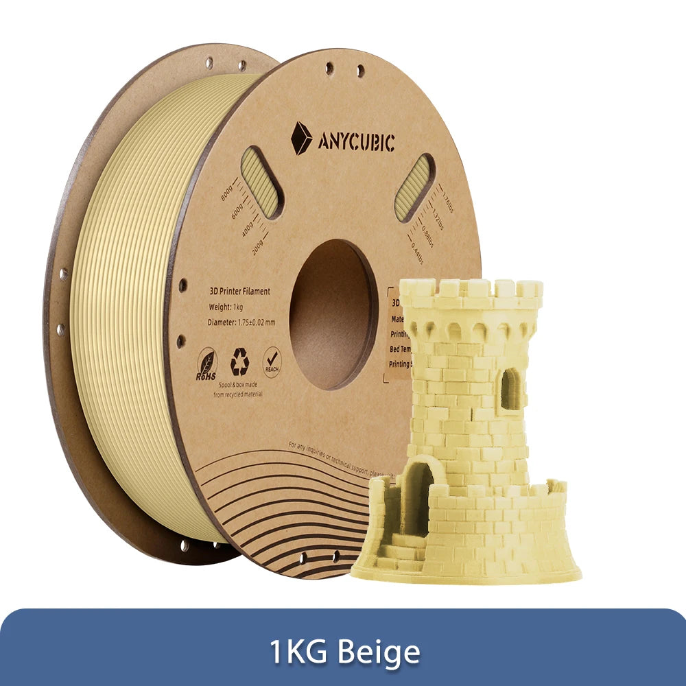ANYCUBIC 3D tlačiareň PLA Viacfarebné vlákno 1,75 mm 1 kg/rolka Plastová guma Spotrebný materiál pre FDM 3D tlačiareň Kobra