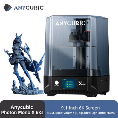 3D tlačiareň ANYCUBIC Photon Mono X 6Ks LCD 9,1'' 6K veľká obrazovka 3D tlač 4,76 l objem UV živice SLA 3D tlačiarne
