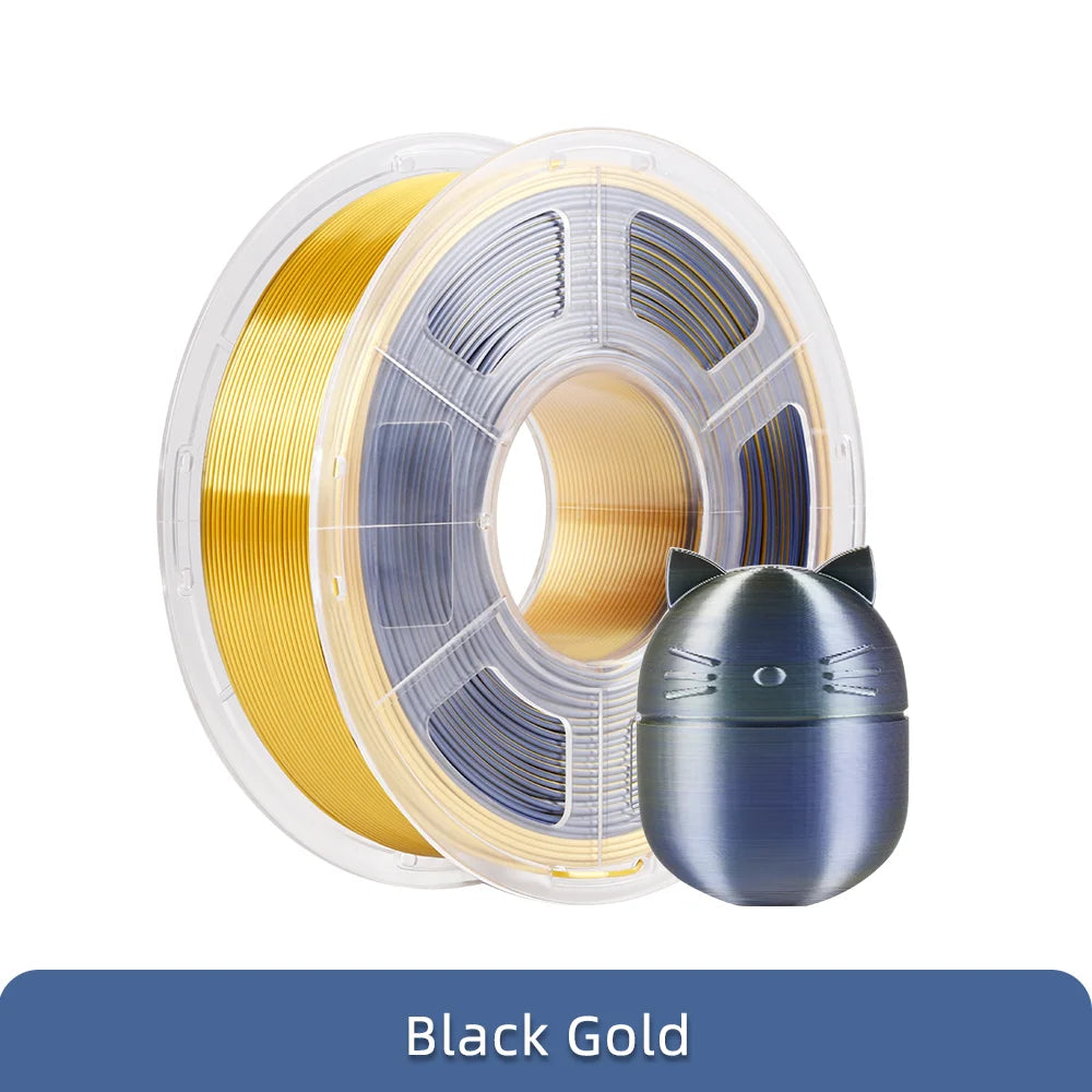 ANYCUBIC Silk PLA dvojfarebný trojfarebný 1,75 mm PLA filament 1 kg pre FDM 3D tlačiareň Shine Bright Multicolor 3D Printing Material