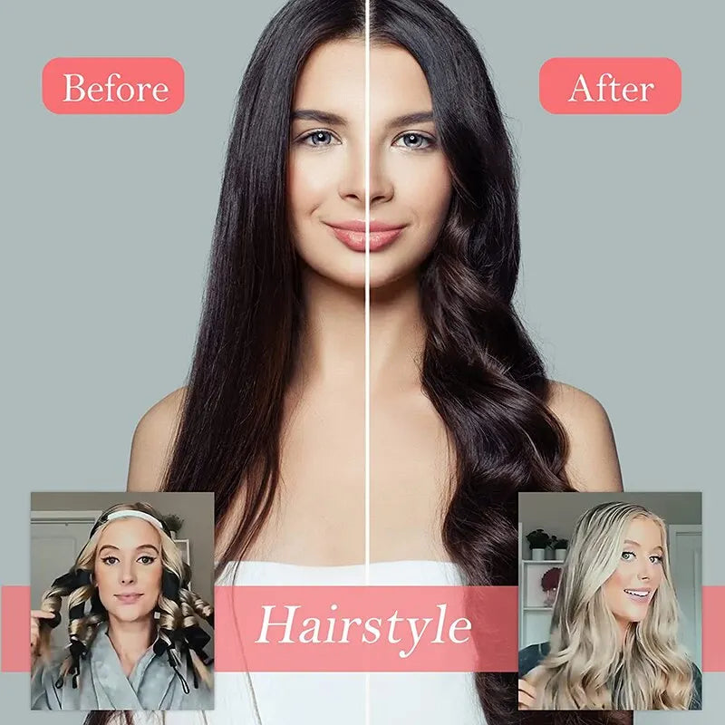 Lenivá kulma na vlasy Natáčky na vlasy bez zahrievania kulma Čelenka kučery Hodvábna stuha Mäkké tvarovače vĺn bez tepla Stuha