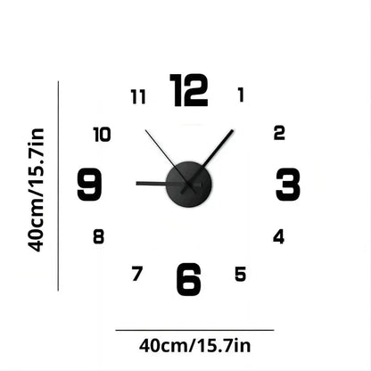 Kreatívne bezrámové nástenné hodiny DlY WallDecal Home Silent Clock Living RoomDekorácia na stenu do kancelárie