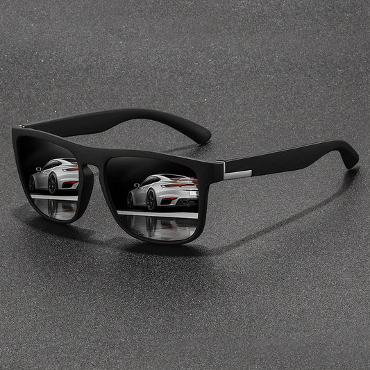 Móda Vintage Square Športové slnečné okuliare Muži Ženy Rybárstvo Šofér Muž Luxusná značka Dizajnér Slnečné okuliare Antireflexné okuliare UV400