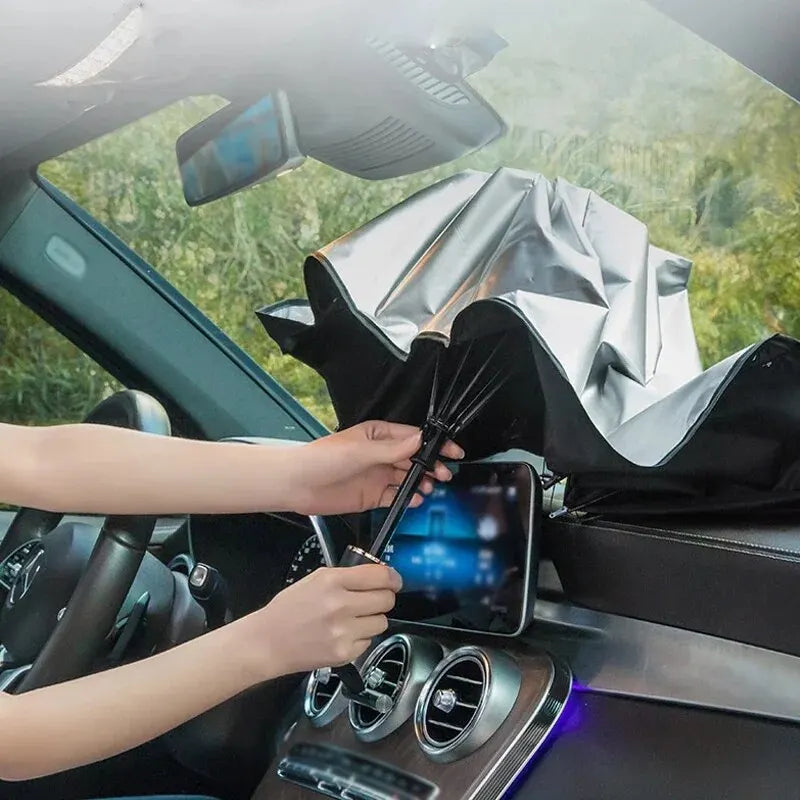 Slnečník do auta Dáždnik Predné sklo Sklopné Predný slnečník Typ dáždnika Slnečná clona na okno auta Letná ochrana pred slnkom Príslušenstvo