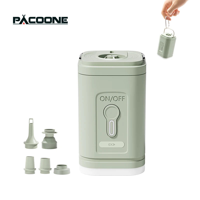 Elektrická vzduchová pumpa 3 v 1 so svetlami Mini bezdrôtový vzduchový kompresor USB nabíjacie nafukovacie/deflovacie pumpy pre outdoorové kempovanie