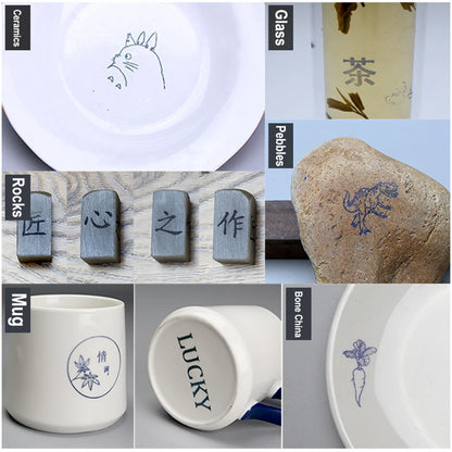 1ks laserový gravírovač Gravírovanie Farebný značkovací papier Keramika Sklo Krištáľový kameň Dlaždice Číry akryl Na výrobu UV vlákien z CO2