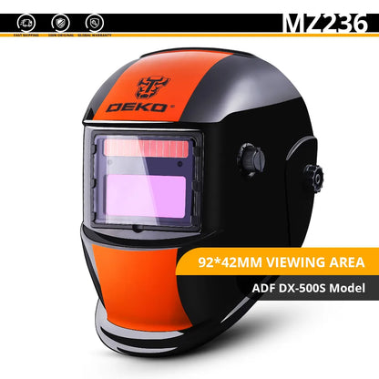 DEKO Skull Solar Auto Darkening Nastaviteľný rozsah 4/9-13 MIG MMA elektrická zváracia maska ​​Zváracia šošovka prilby pre zvárací stroj