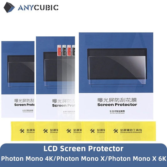 ANYCUBIC 3D diely tlačiarne 5ks súprava ochrany LCD obrazovky pre Photon Mono 4K, Photon Mono X (6K) 6,23/8,9/9,25 palca