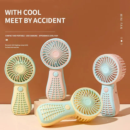 2024 Nový ručný nabíjací ventilátor Kreslený Roztomilý malý študentský nabíjací malý ventilátor Prenosný mini USB ventilátor Mini vreckový 2024 Nový vreckový počítač