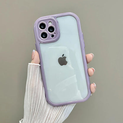 Puzdro na telefón Candy Color pre iPhone 14 11 12 13 Pro Max X XR XS 7 8 SE Priehľadný nárazuvzdorný silikónový priehľadný zadný kryt