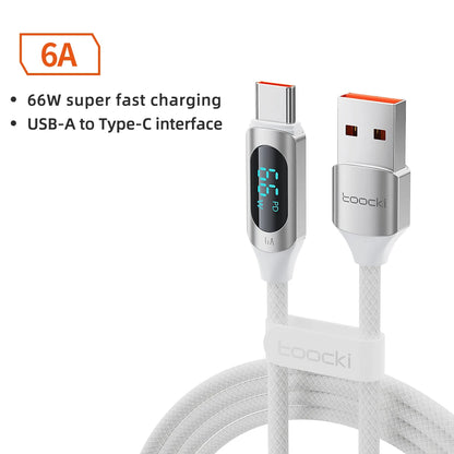 Kábel Toocki typu C na typ C 100W PD rýchlonabíjacia nabíjačka USB C na USB C kábel displeja pre Xiaomi POCO F3 Realme Macbook iPad