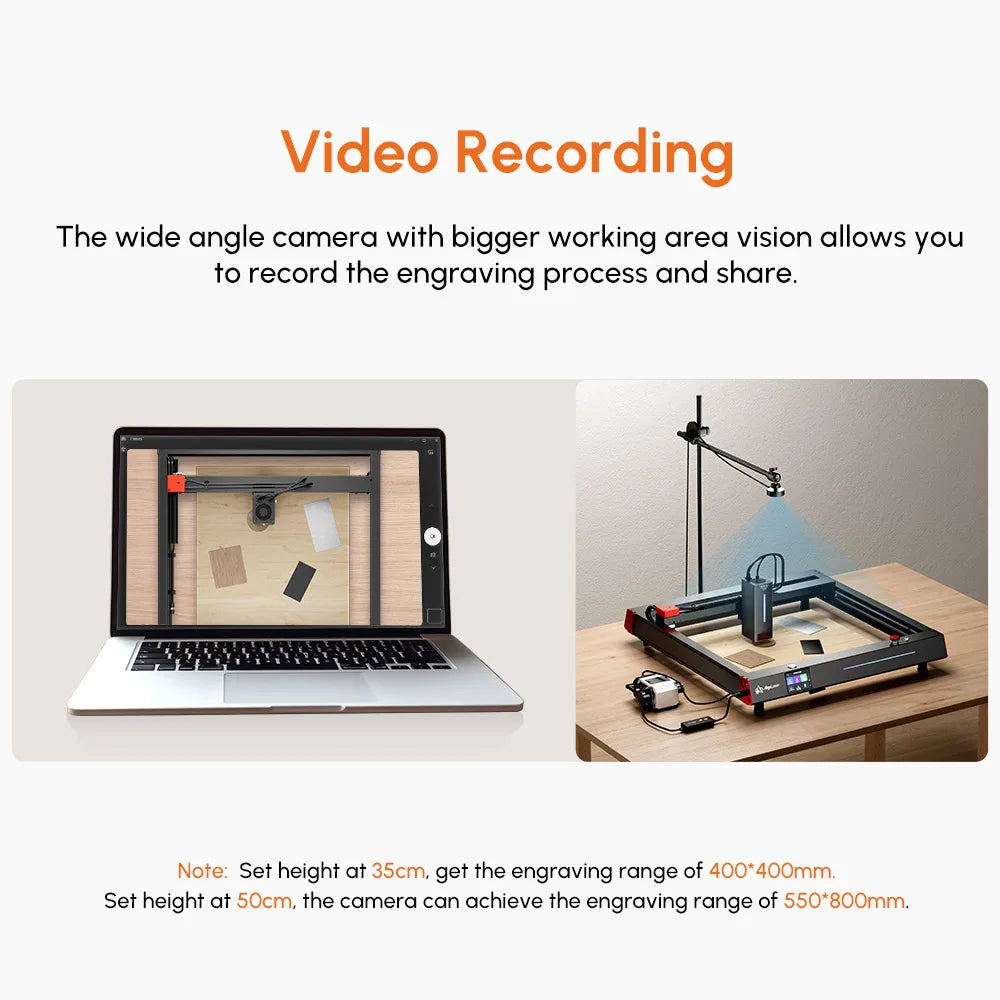 AlgoLaser Delta 22W HD 3,5-palcový laserový gravírovací stroj s dotykovou obrazovkou typu všetko v jednom s inteligentným fotoaparátom, rotačným, laserovým lôžkom, krytom