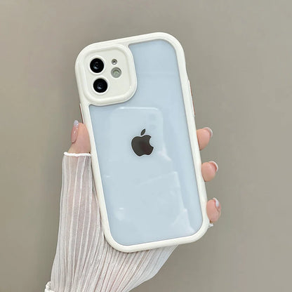 Puzdro na telefón Candy Color pre iPhone 14 11 12 13 Pro Max X XR XS 7 8 SE Priehľadný nárazuvzdorný silikónový priehľadný zadný kryt