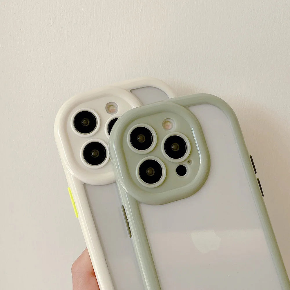 Puzdro na telefón Candy Color pre iPhone 14 11 12 13 Pro Max X XR XS 7 8 SE Priehľadný nárazuvzdorný silikónový priehľadný zadný kryt