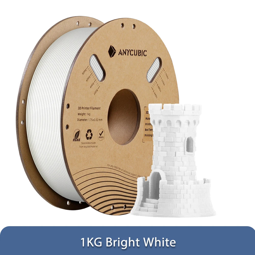 ANYCUBIC 3D tlačiareň Viacfarebné vlákno PLA 1,75 mm 1 kg/kotúč Plastová guma Spotrebný materiál pre FDM 3D tlačiareň Kobra 2 Pro