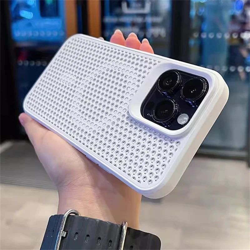 Sieťka na odvod tepla pre Magsafe Magnetic Wireless Charging Case pre iPhone 16 15 14 Plus 13 12 11 Pro Max priedušný kryt
