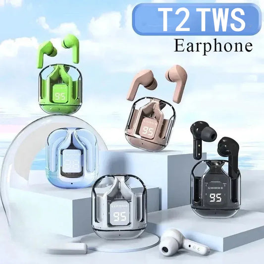 T2 Wireless Mini Earbuds LED Power Digital Display Bezdrôtová náhlavná súprava TWS Stereo Sound Bluetooth slúchadlá 5.3 pre Xiaomi iphone