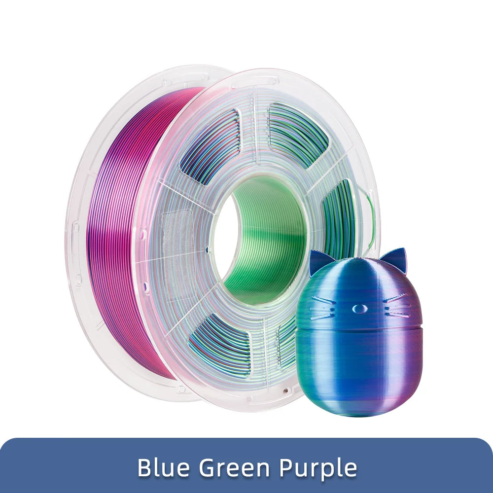 ANYCUBIC Silk PLA dvojfarebný trojfarebný 1,75 mm PLA filament 1 kg pre FDM 3D tlačiareň Shine Bright Multicolor 3D Printing Material