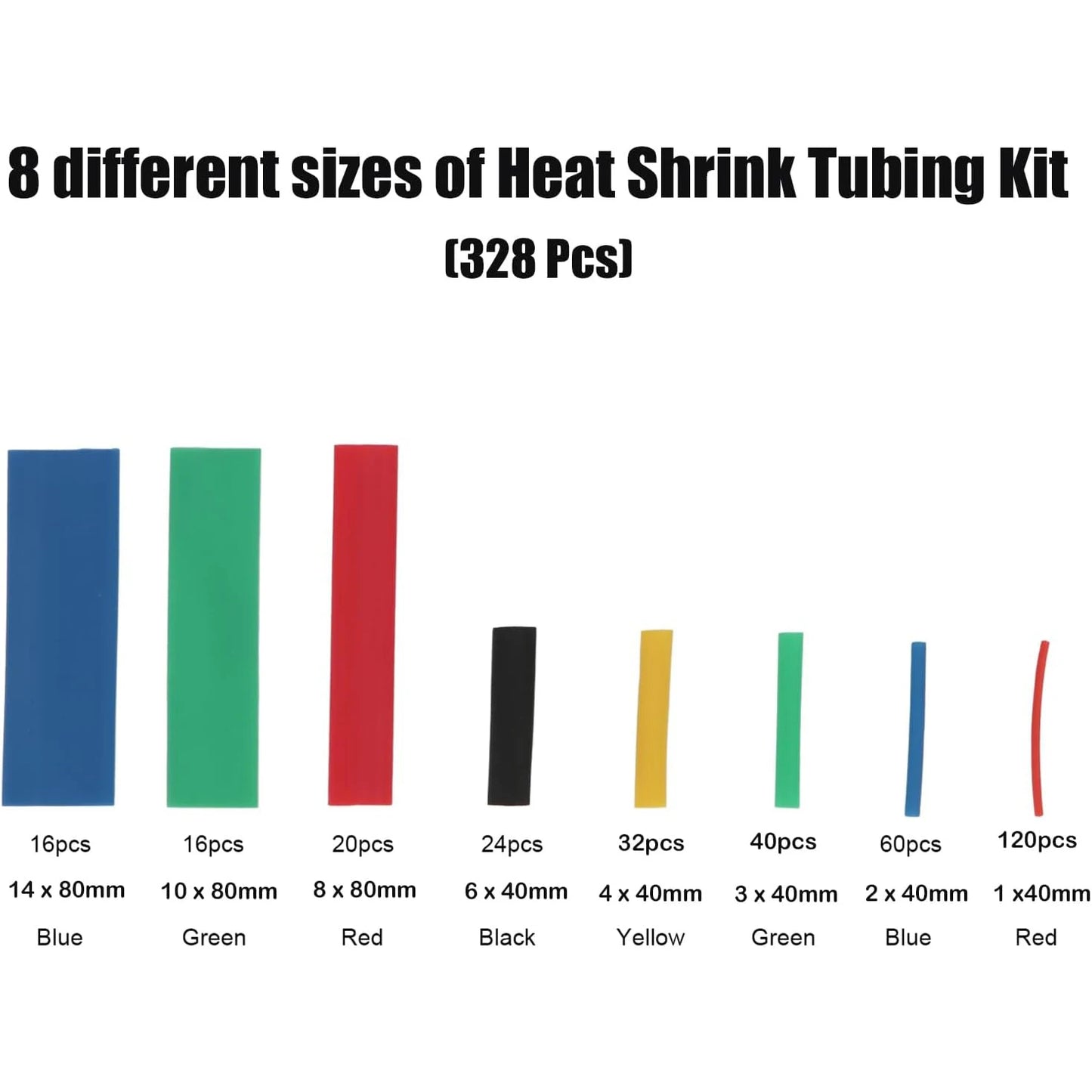 164/328/530 kusov teplom zmršťovacích hadičiek Vodotesný elektrický drôtený obal na káble Sortiment elektrických izolačných tepelne zmršťovacích hadičiek