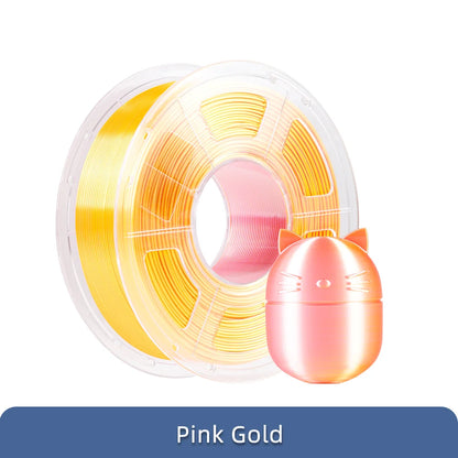 ANYCUBIC Silk PLA dvojfarebný trojfarebný 1,75 mm PLA filament 1 kg pre FDM 3D tlačiareň Shine Bright Multicolor 3D Printing Material