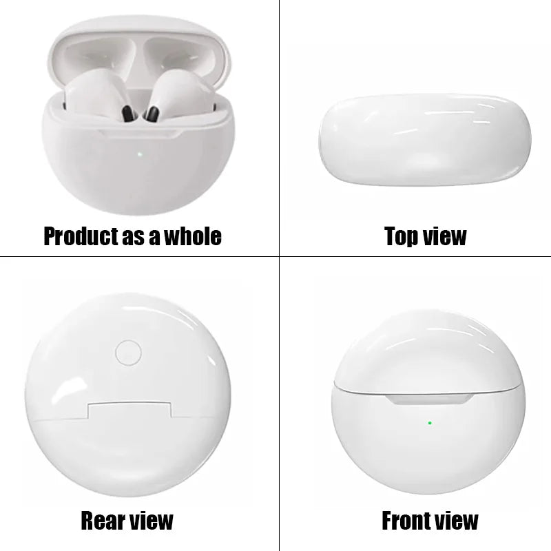 # Bezdrôtové Bluetooth slúchadlá Pro6 Slúchadlá Tws Mini Heaset s nabíjacím puzdrom Vodotesné slúchadlá