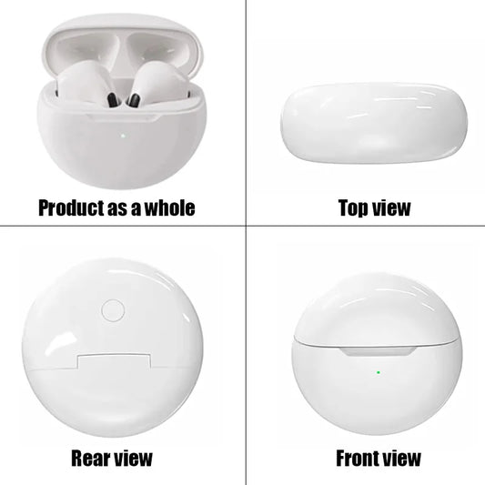 # Bezdrôtové Bluetooth slúchadlá Pro6 Slúchadlá Tws Mini Heaset s nabíjacím puzdrom Vodotesné slúchadlá