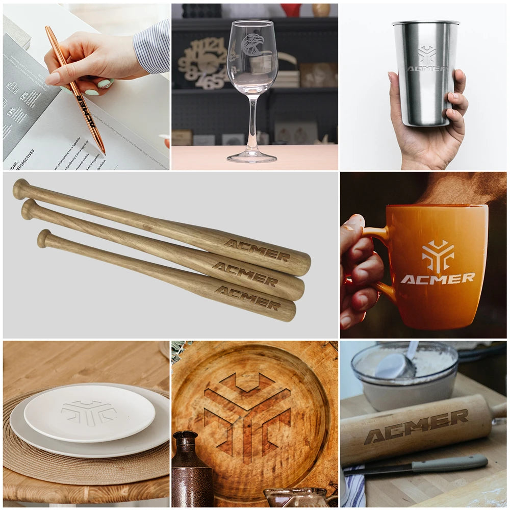 Laserový rotačný valček ACMER M2 Modul laserového gravírovača Os Y Rotačný valec otočný o 360° pre laserový gravírovač ORTUR XTOOL ATOMSTACK